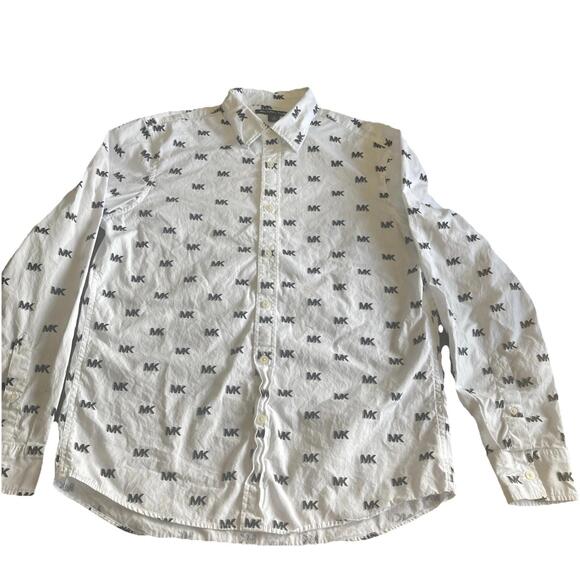 Michael Kors Other - Michael Kors Men’s M Long Sleeve Button Up‎ Shirt With The MK Print